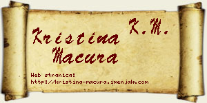 Kristina Macura vizit kartica